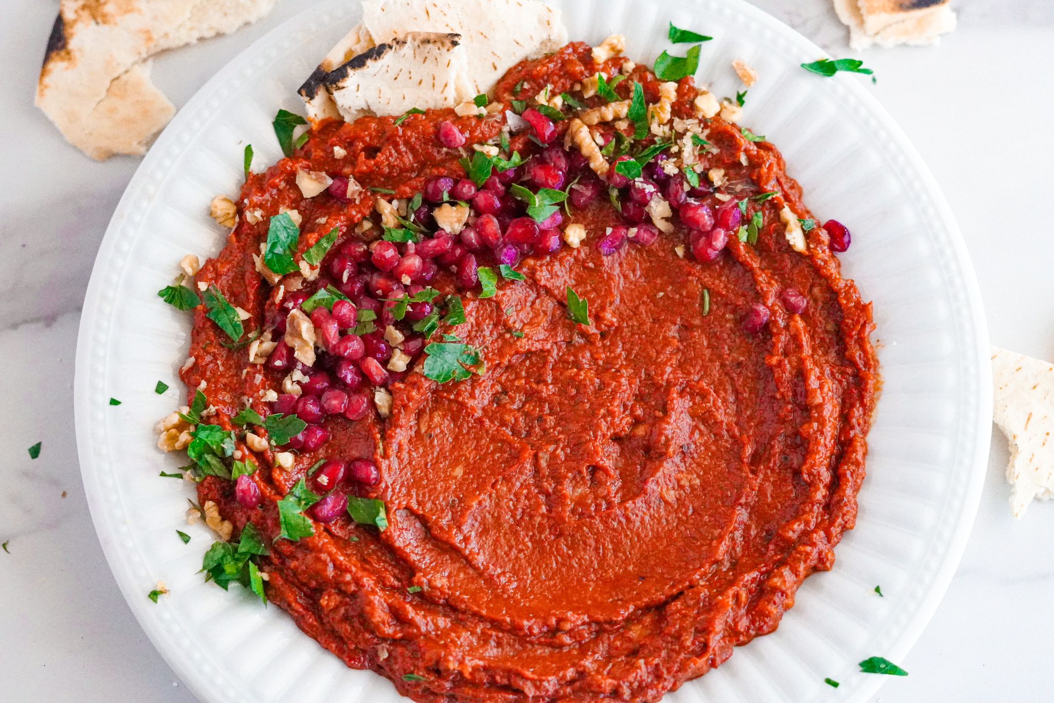 Authentic Muhammara: Sweet-Tart Red Pepper & Walnut Dip